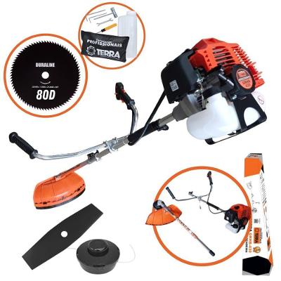 Roçadeira Profissional Lateral Terra Grhb430 À Gasolina 43cc 2t 1,7hp + Faca 80 Dentes Duraline 255mm 1,5mm - 255258oju