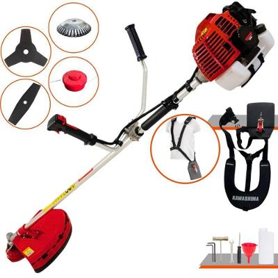 Roçadeira Profissional Lateral Kawashima Kw52l À Gasolina 52c 2,5hp + Faca 2 Pontas 330mm 2,7mm + Escova Rotativa Dural