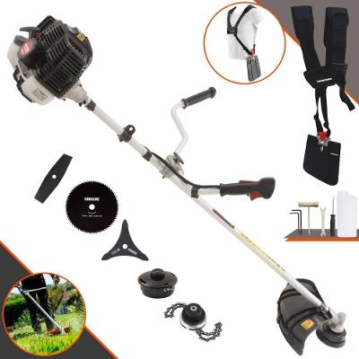 Roçadeira Profissional Lateral Kawashima Kw43le À Gasolina 43cc 1,7hp + Faca 2 Pontas Duraline 330mm + Faca 80 Dentes