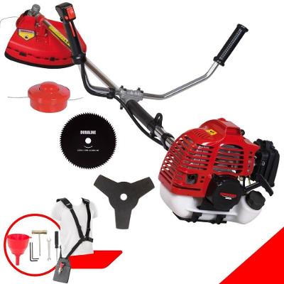 Roçadeira Profissional Lateral Kawashima Kw52l À Gasolina 52c 2,5hp Com Faca 3 Pontas + Faca 80 Dentes Duraline 255mm 1