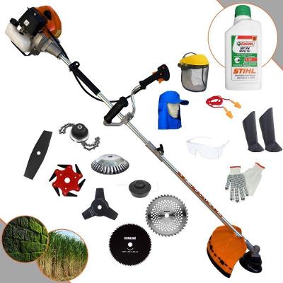 Roçadeira Terra Grhb430 43cc 2t 1,7hp + Faca 3 Pontas + Faca 40 Dentes + Faca 80 Dentes+ Faca 6 Pontas + Escova 38c