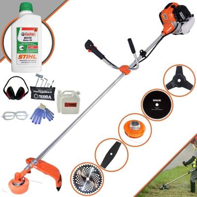 Roçadeira Profissional Lateral Terra Gr520xp À Gasolina 52cc 2t 2,5hp + Faca 2 Pontas 330mm + Faca 3 Pontas 255mm + Fac
