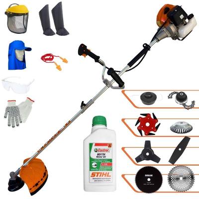Roçadeira Terra Grhb430 43cc 2t 1,7hp + Faca 3 Pontas + Faca 40 Dentes + Faca 80 Dentes+ Faca 6 Pontas + Escova 38c