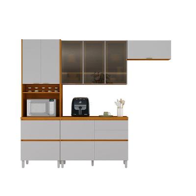 Cozinha Completa Itatiaia Lumina 270cm Em Madeira Mdf Cinamomo-fendi