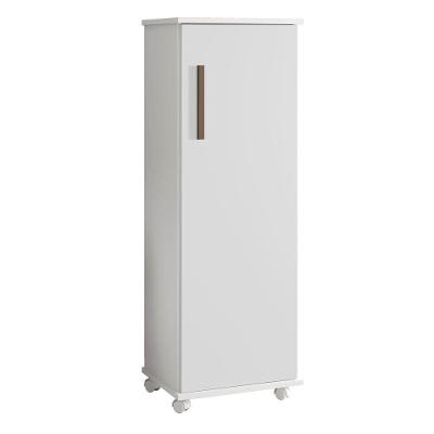 Armário Multiuso 1 Porta 4 Prateleiras Olinda Arte Móveis Branco