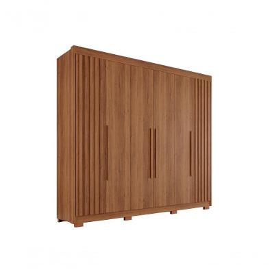 Guarda Roupa Casal Ripado Com 6 Portas E 6 Gavetas Granada - Salleto Cinamomo