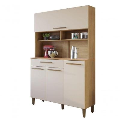 Kit Italia 4 Portas 6 Estantes Arte Moveis Cinamomo-grafite