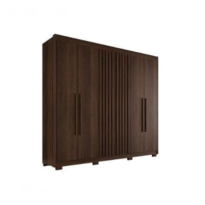 Guarda Roupa Casal Ripado Com 6 Portas E 6 Gavetas Granada - Salleto Savana