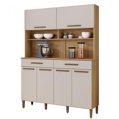 Kit Italia 6 Portas 2 Gavetas 6 Estantes Arte Moveis Cinamomo-off White