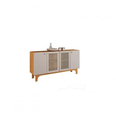 Buffet Delícia 4 Portas Com Ratan Jcm Cinamomo-off White