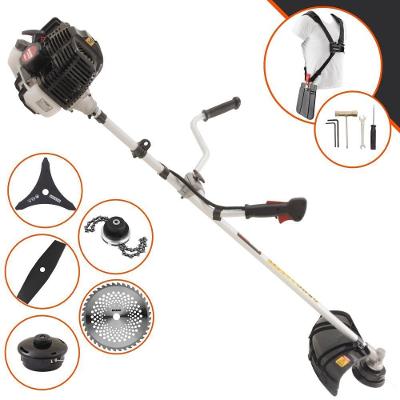 Roçadeira Profissional Lateral Kawashima Kw52le À Gasolina 52c 2,5hp 2t + Faca 2 Pontas Duraline 330mm + Faca 40 Dentes