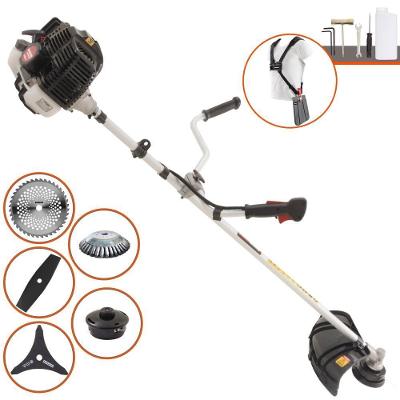 Roçadeira Profissional Lateral Kawashima Kw43le À Gasolina 43cc 1,7hp + Faca 2 Pontas 330mm + Faca 40 Dentes 255mm + Es