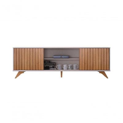 Rack Para Sala De Estar 2 Portas Deslizantes Manaus Cinamomo-off White