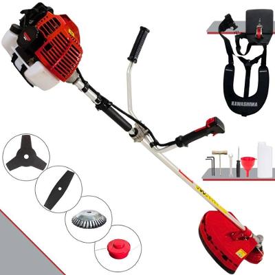 Roçadeira Profissional Lateral Kawashima Kw52l À Gasolina 52c 2,5hp + Faca 2 Pontas 330mm 2,7mm + Escova Rotativa Dural