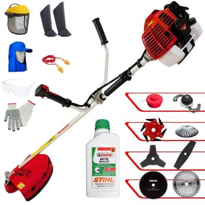 Roçadeira Kawashima Kw43l 43c 1,7hp + Faca 2 Pontas + Faca 40 Dentes + Faca 80 Dentes + Trimmer + Escova 38c + Faca 6 Pontas