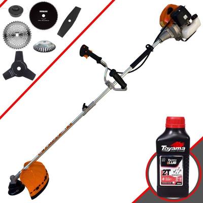 Roçadeira Profissional Terra Grhb430 À Gasolina 43cc 2t 1,7hp + Faca 3 Pontas + Faca 40 Dentes + Faca 80 Dentes + Escov