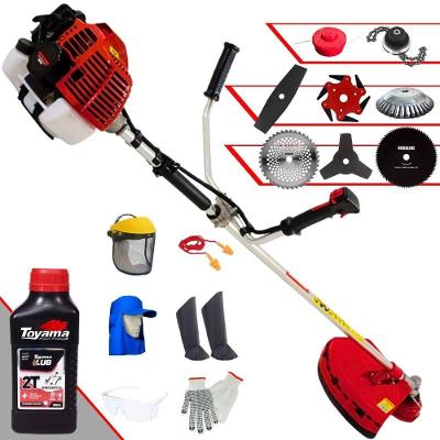 Roçadeira Kawashima Kw43l 43c 1,7hp + Faca 2 Pontas + Faca 40 Dentes + Faca 80 Dentes + Trimmer + Escova 38c + Faca 6 Pontas