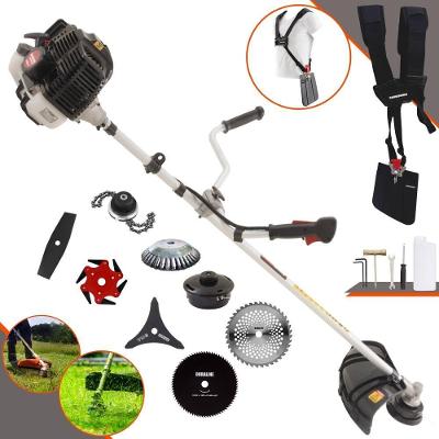 Roçadeira Kawashima Kw43le À Gasolina 43cc 1,7hp + Faca 2 Pontas + Faca 40 Dentes + Faca 80 Dentes + Faca 6 Pontas