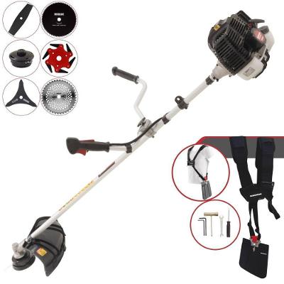 Roçadeira Profissional Lateral Kawashima Kw43le À Gasolina 43cc 1,7hp + Faca 2 Pontas + Faca 40 Dentes + Faca 80 Dentes