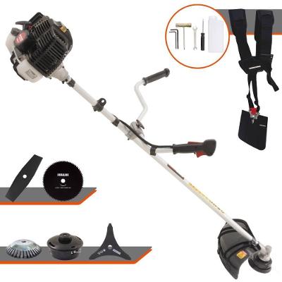 Roçadeira Profissional Lateral Kawashima Kw43le À Gasolina 43cc 1,7hp + Faca 2 Pontas 330mm + Faca 80 Dentes 255mm + Es