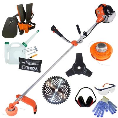 Roçadeira Profissional Lateral Terra Gr520xp À Gasolina 52cc 2t 2,5hp + Faca 3 Pontas Duraline 255mm 2,9mm - 255253pju