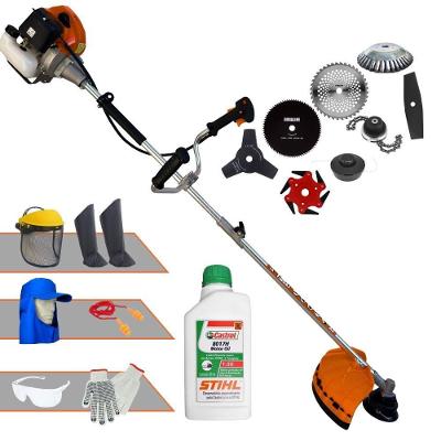 Roçadeira Terra Grhb430 43cc 2t 1,7hp + Faca 3 Pontas + Faca 40 Dentes + Faca 80 Dentes+ Faca 6 Pontas + Escova 38c