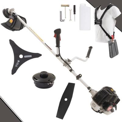 Roçadeira Profissional Lateral Kawashima Kw43le À Gasolina 43cc 1,7hp Com Faca 3 Pontas + Faca 2 Pontas Duraline 330mm