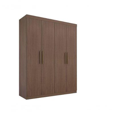 Guarda Roupa 4 Portas 3 Gavetas Com Pés Colibri Plus - D' Doro Castanho