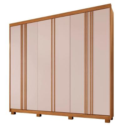 Guarda Roupa 6 Portas 4 Gavetas Lisboa Benetil Cinamomo/off White