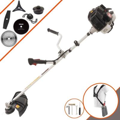 Roçadeira Profissional Lateral Kawashima Kw43le À Gasolina 43cc 1,7hp + Faca 2 Pontas 330mm + Faca 40 Dentes 255mm + Fa