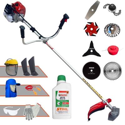 Roçadeira Robusta Bcj620l + 6 Facas + Epi + Óleo Stihl 2t