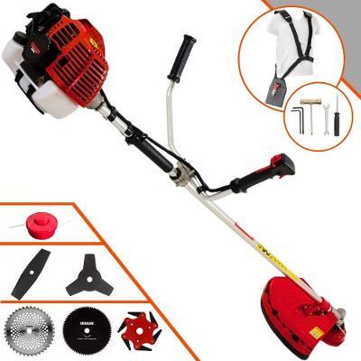 Roçadeira Profissional Lateral Kawashima Kw52l À Gasolina 52c 2,5hp + Faca 2 Pontas + Faca 40 Dentes + Faca 80 Dentes +