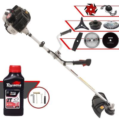 Roçadeira Kawashima Kw43le À Gasolina 43cc 1,7hp + Faca 2p + Faca 40d + Faca 80d + Faca 6p + Escova 38c + Trimmer + Óleo