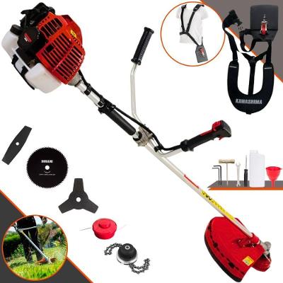 Roçadeira Profissional Lateral Kawashima Kw52l À Gasolina 52c 2,5hp + Faca 2 Pontas Duraline 330mm + Faca 80 Dentes Dur