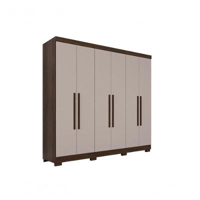 Guarda Roupa Casal 6 Portas Recife Salleto Savana/off White