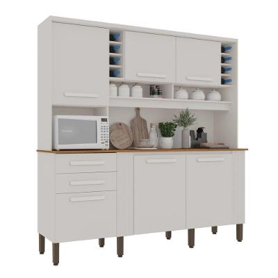 Armário De Cozinha 6 Portas 2 Gavetas Catar Branco