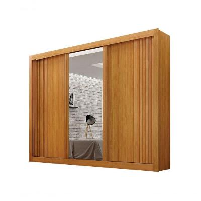Guarda-roupa Casal 100% Mdf 3 Portas 4 Gavetas Com 3 Espelhos Milano Leifer Móveis Cinamomo
