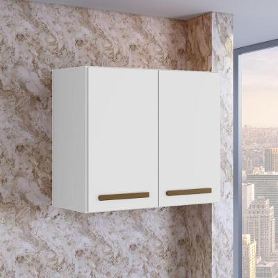 Armário Aéreo Cristal 2 Portas Arte Móveis Branco