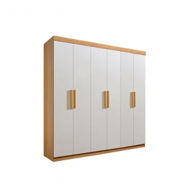 Guarda Roupa Casal Colibri 6 Portas 6 Gavetas Com Pés - D' Doro Cinamomo-off White