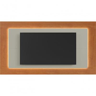 Painel Grécia Com Led 2,20 Para Tv Até 65 Polegadas Mavaular Off White-naturale