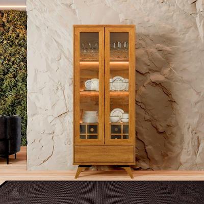 Cristaleira Adega Reflecta 2 Portas De Vidro C- Led - Mavaular Naturalle