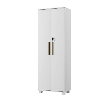 Armário Multiuso Bahia 2 Porta Com Chave 4 Prateleira Interna Arte Móveis Branco