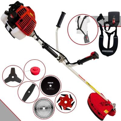 Roçadeira Profissional Lateral Kawashima Kw52l À Gasolina 52c 2,5hp + Faca 2 Pontas + Faca 40 Dentes + Faca 80 Dentes +