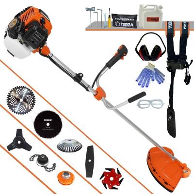 Roçadeira Lateral Terra Gr520xp À Gasolina 52cc 2t 2,5hp + Faca 2 Pontas + Faca 3 Pontas + Faca 6 Pontas + Faca 80 Dentes