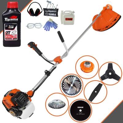 Roçadeira Profissional Terra Gr520xp À Gasolina 52cc 2t 2,5hp + Faca 2 Pontas + Faca 3 Pontas + Faca 80 Dentes + Escova