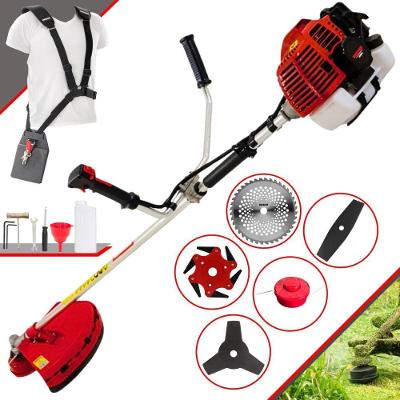 Roçadeira Profissional Lateral Kawashima Kw52l À Gasolina 52c 2,5hp + Faca 2 Pontas 330mm + Faca 40 Dentes 255mm + Faca
