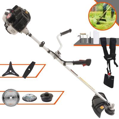 Roçadeira Profissional Lateral Kawashima Kw43le À Gasolina 43cc 1,7hp + Faca 2 Pontas 330mm + Faca 40 Dentes 255mm + Es