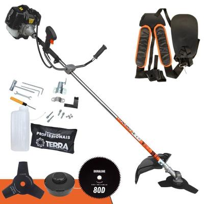 Roçadeira Profissional Lateral Terra Grh430 À Gasolina 43cc 2t 1,7hp + Faca 80 Dentes Duraline 255mm 1,5mm - 255258oju
