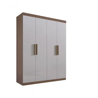 Guarda Roupa 4 Portas 3 Gavetas Com Pés Colibri Plus - D' Doro Castanho/off White
