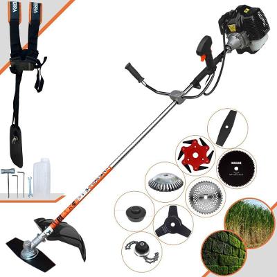 Roçadeira Profissional Terra Grh520 À Gasolina 52cc 2,5hp + Faca 3 Pontas + Faca 40 Dentes + Faca 80 Dentes + Faca 6 Po